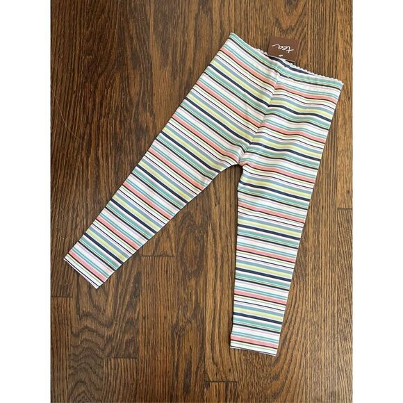 NEW Tea Collection Toddler Girl 18-24 Months Multistripe Leggings - Picture 1 of 3